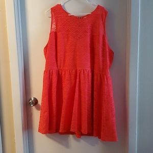 Bright pink sleeveless dress